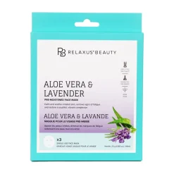 Aloe & Lavender Face Masks (3-Pack) - Displayer of 12