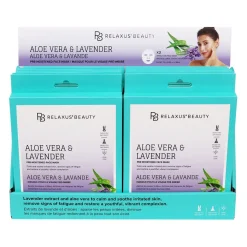 Aloe & Lavender Face Masks (3-Pack) - Displayer of 12