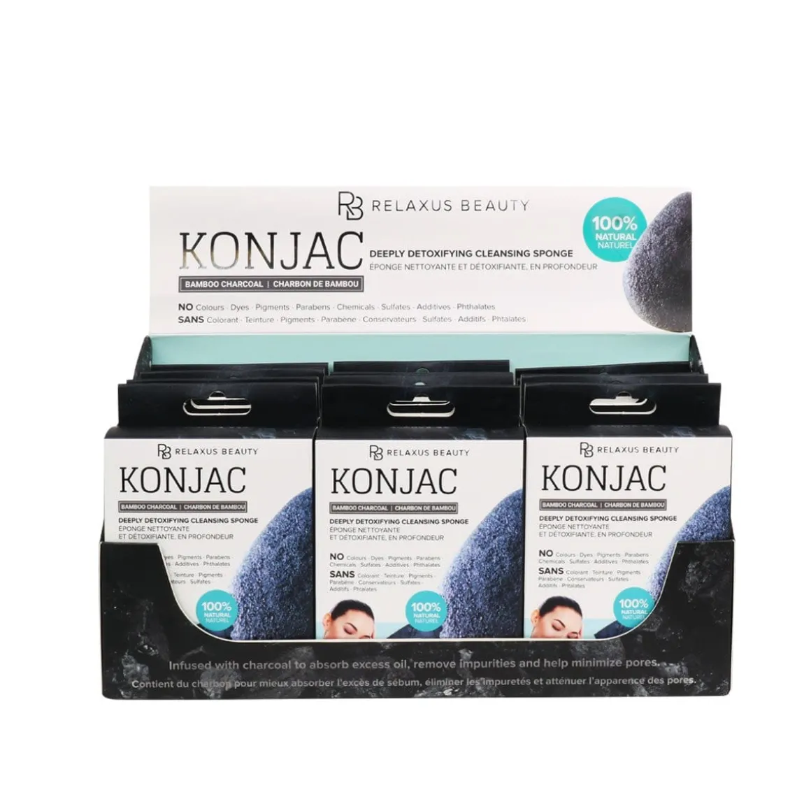 Bamboo Charcoal Konjac Cleansing Sponge