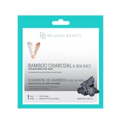Bamboo Charcoal, Sea Salt Foot Mask - Displayer of 12