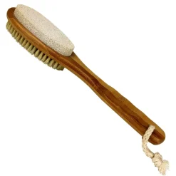 Bamboo Foot Brush with Natural Pumice Stone