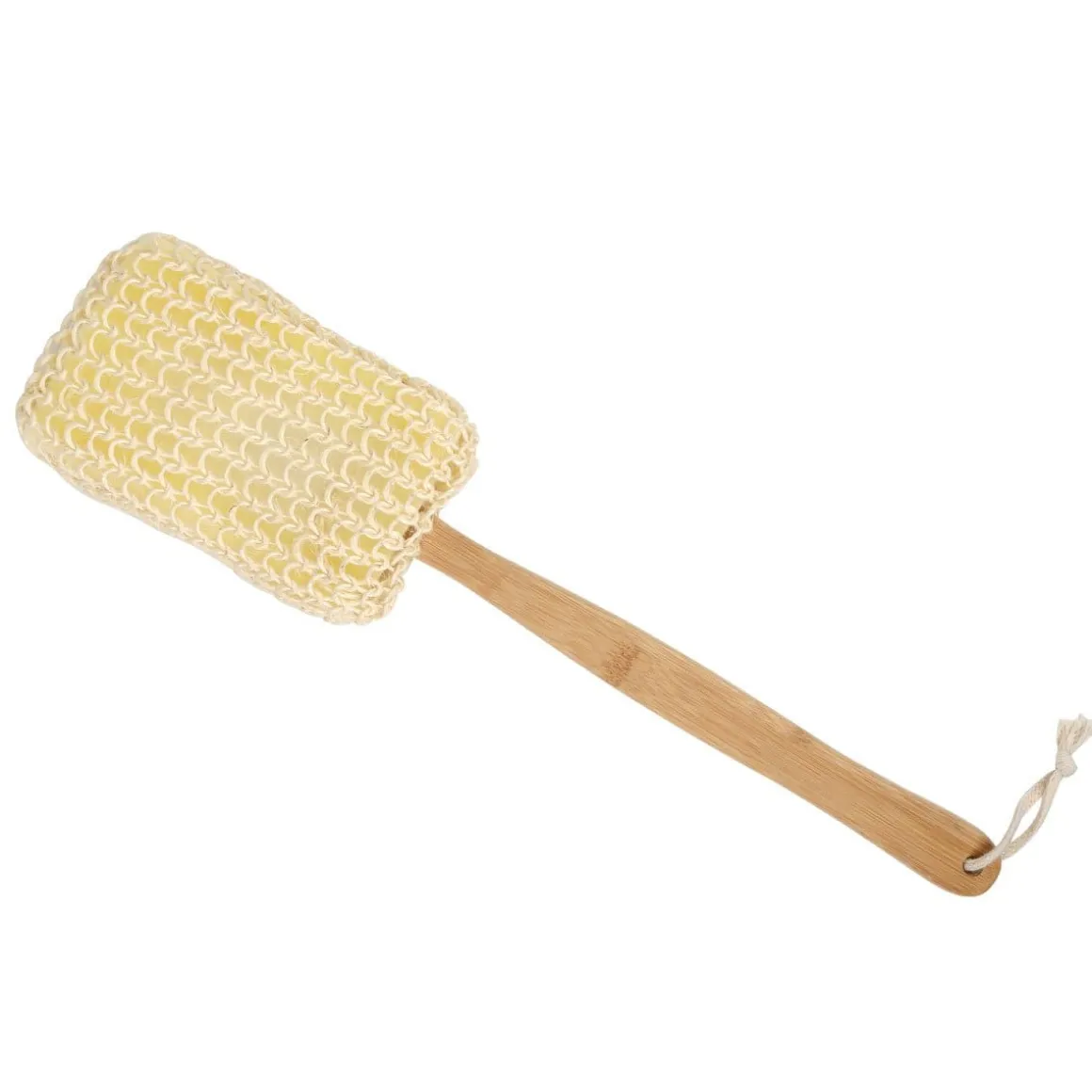 Bamboo Sisal Back Sponge with Handle