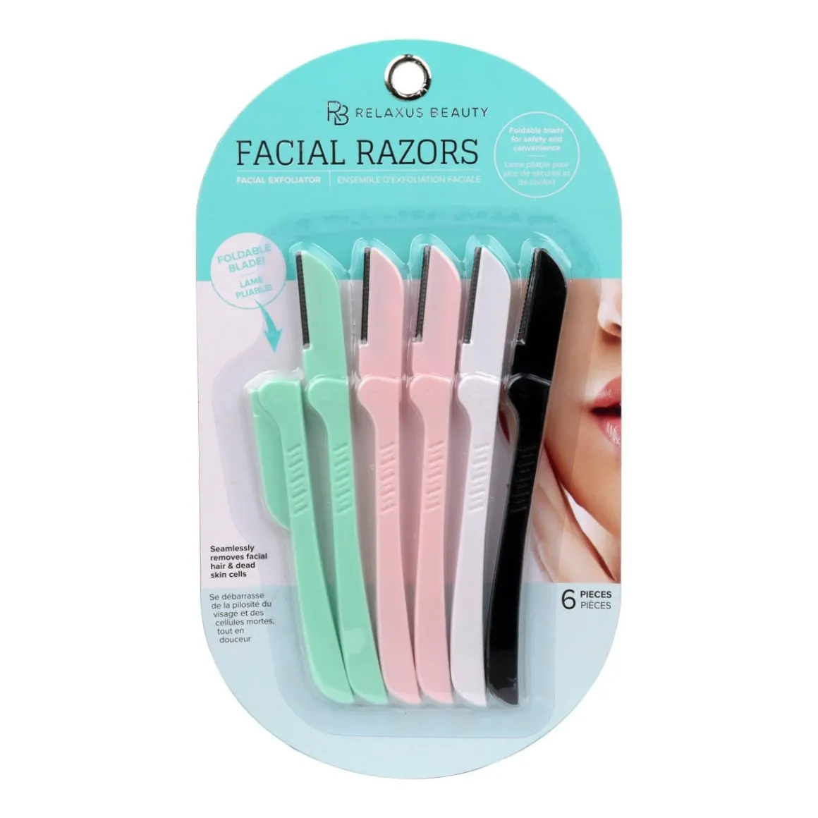 Beauty Razors with Folding Blade (Set of 6)