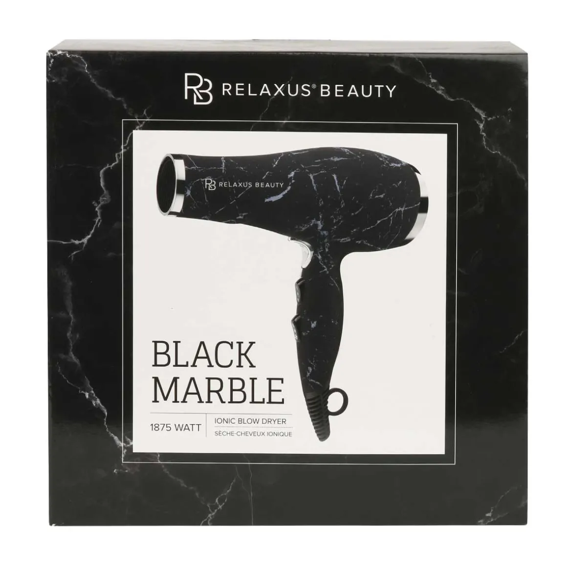 Black Marble Full-Size Blow Dryer