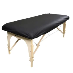 Black Protective Fitted Flat Table Cover