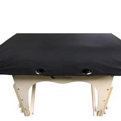 Black Protective Fitted Flat Table Cover