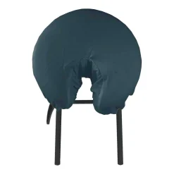 Blue Cotton/ Polyester Fitted Massage Face Cradle Covers