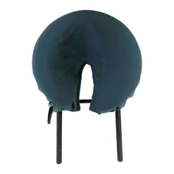 Blue Cotton/ Polyester Fitted Massage Face Cradle Covers