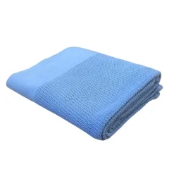 Blue Cotton Weave Massage Table Blanket 72" x 90"