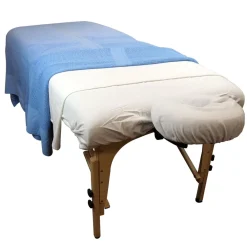 Blue Cotton Weave Massage Table Blanket 72" x 90"
