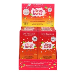 Citrus Burst Shower Steamers 6 Piece Gift Set (6 x 30 g) - Displayer of 6