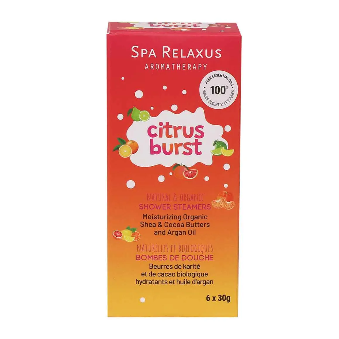 Citrus Burst Shower Steamers 6 Piece Gift Set (6 x 30 g) - Displayer of 6