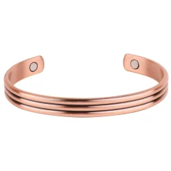 Classic Lines Magnetic Copper Bangle Bracelet