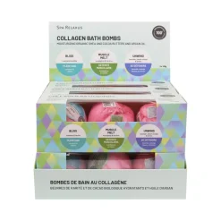 Collagen Bath Bombs Displayer of 6