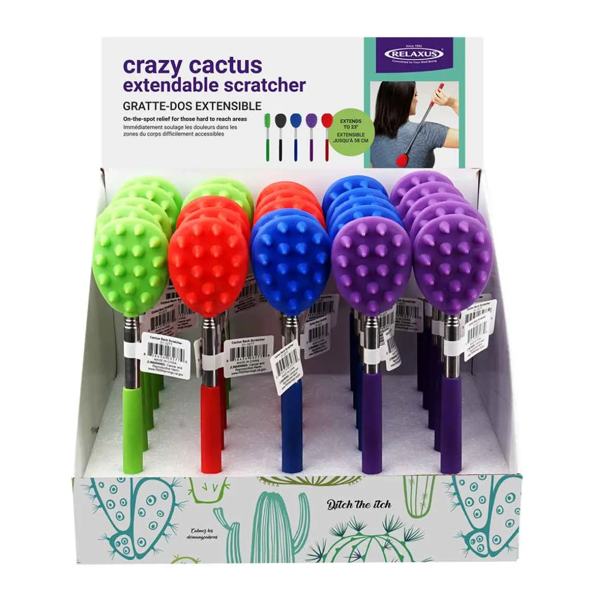 Crazy Cactus Extendable Scratcher Displayer of 25