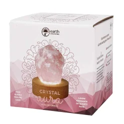 Crystal Aura Rose Quartz Healing Lamp