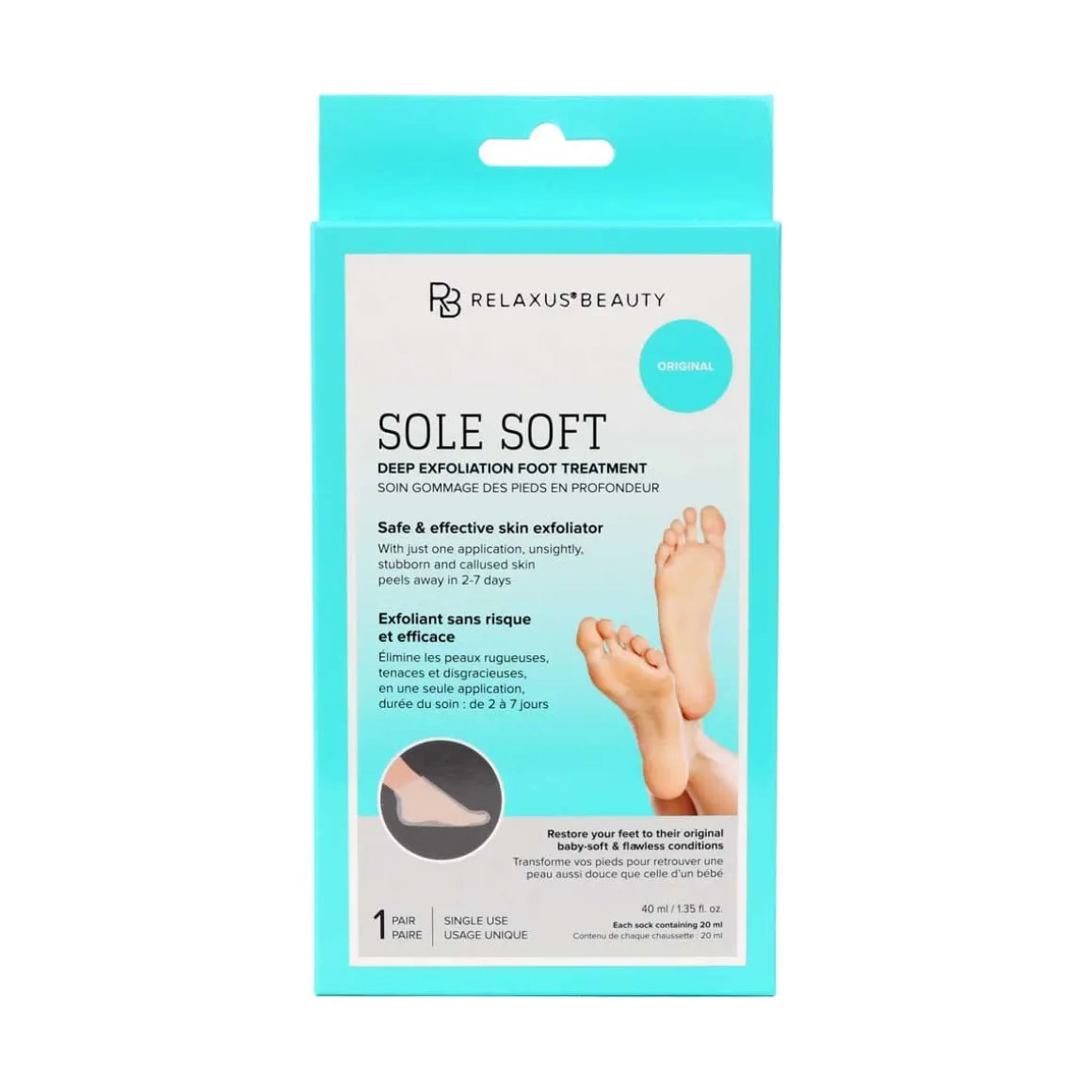 Deep Exfoliating Foot Masks Displayer of 12