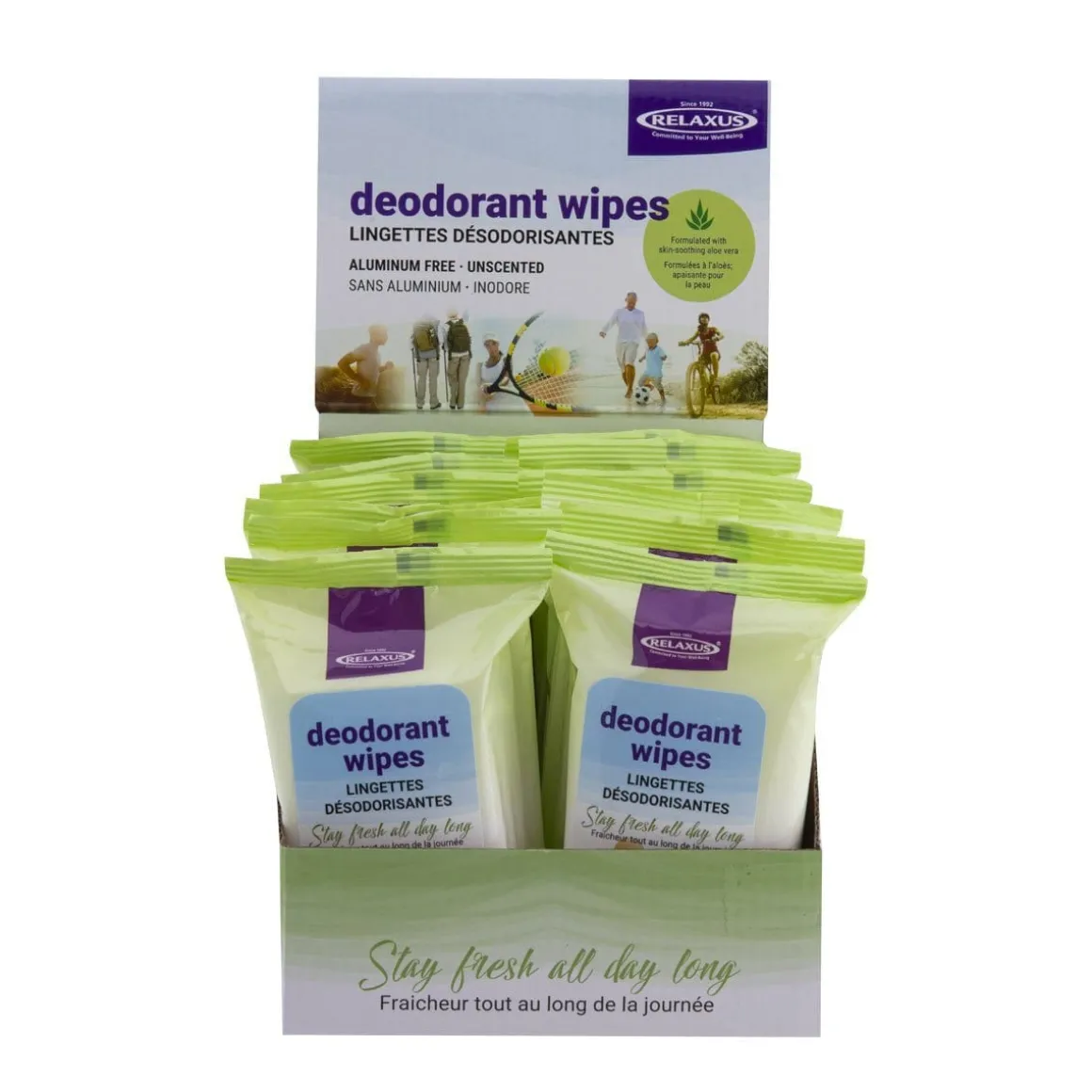 Deodorant Wipes Displayer of 12