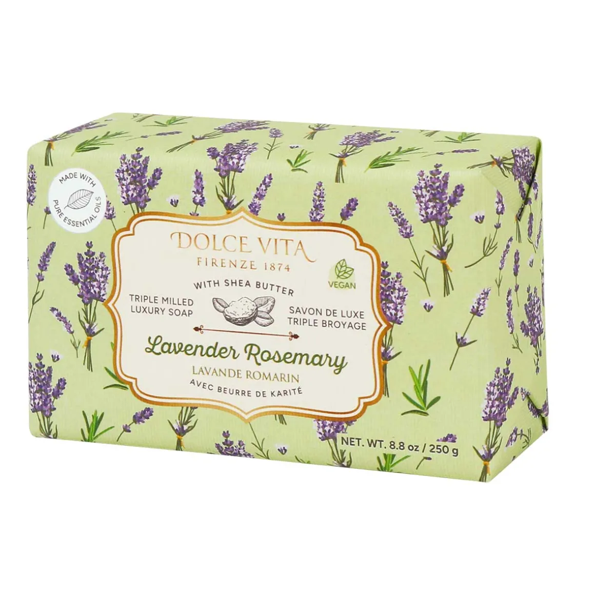 Dolce Vita Triple Milled Luxury Soaps with Shea Butter - Displayer of 6