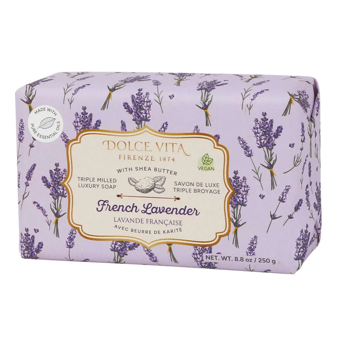 Dolce Vita Triple Milled Luxury Soaps with Shea Butter - Displayer of 6