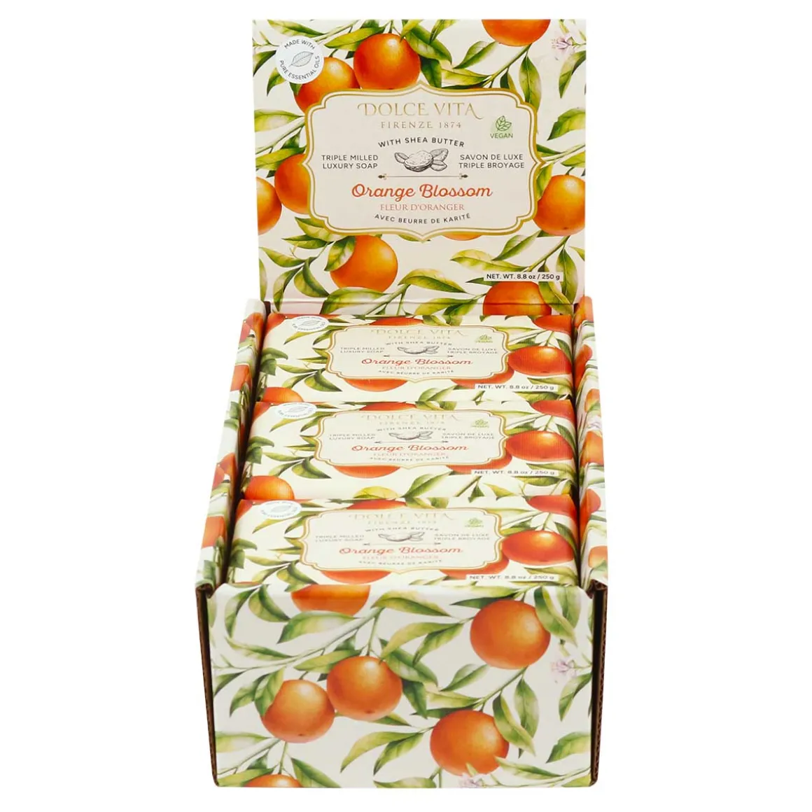 Dolce Vita Triple Milled Luxury Soaps with Shea Butter - Displayer of 6