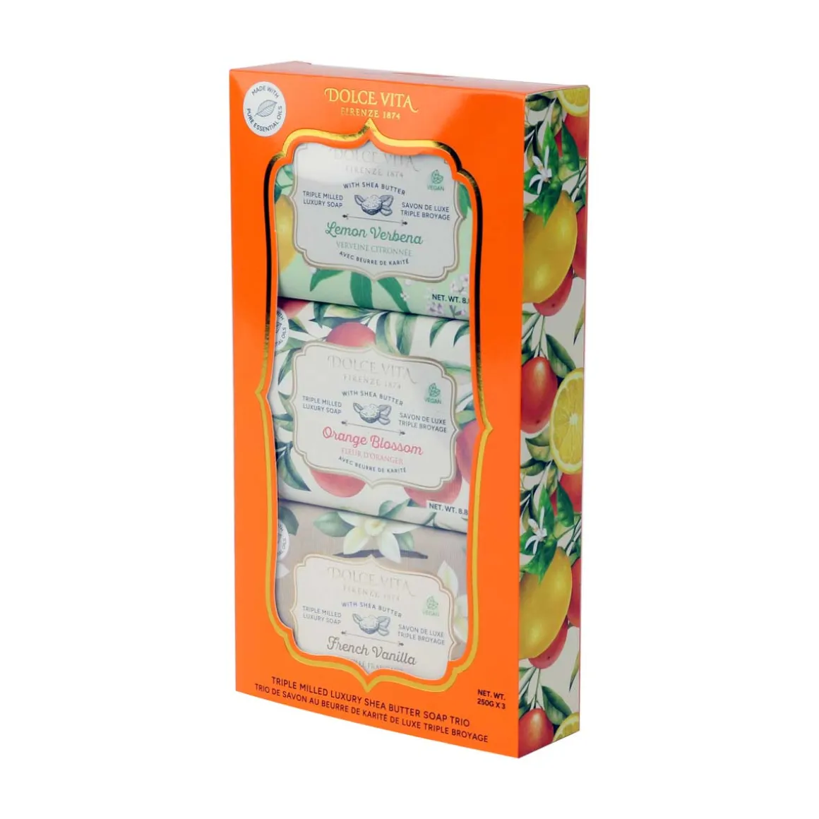 Dolce Vita Triple Milled Luxury Soaps with Shea Butter (3-Pack)