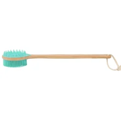 Dual-Sided Large Silicone Turquoise Bath Brush