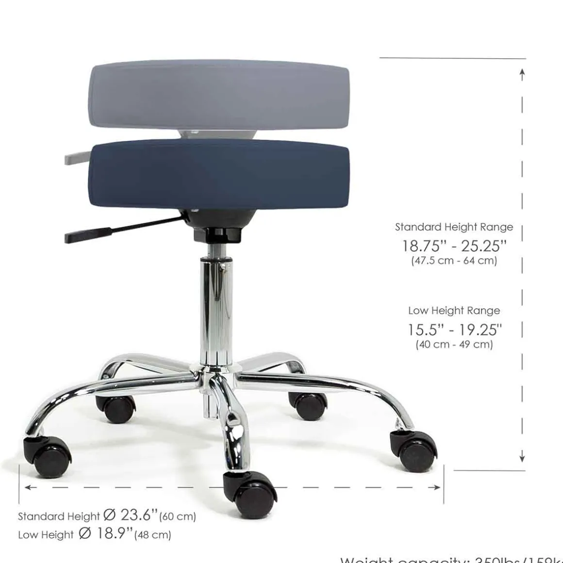 Earthlite Pneumatic Rolling Massage Stool