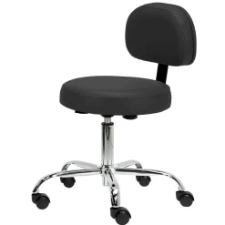 Earthlite Pneumatic Rolling Massage Stool With Back Support