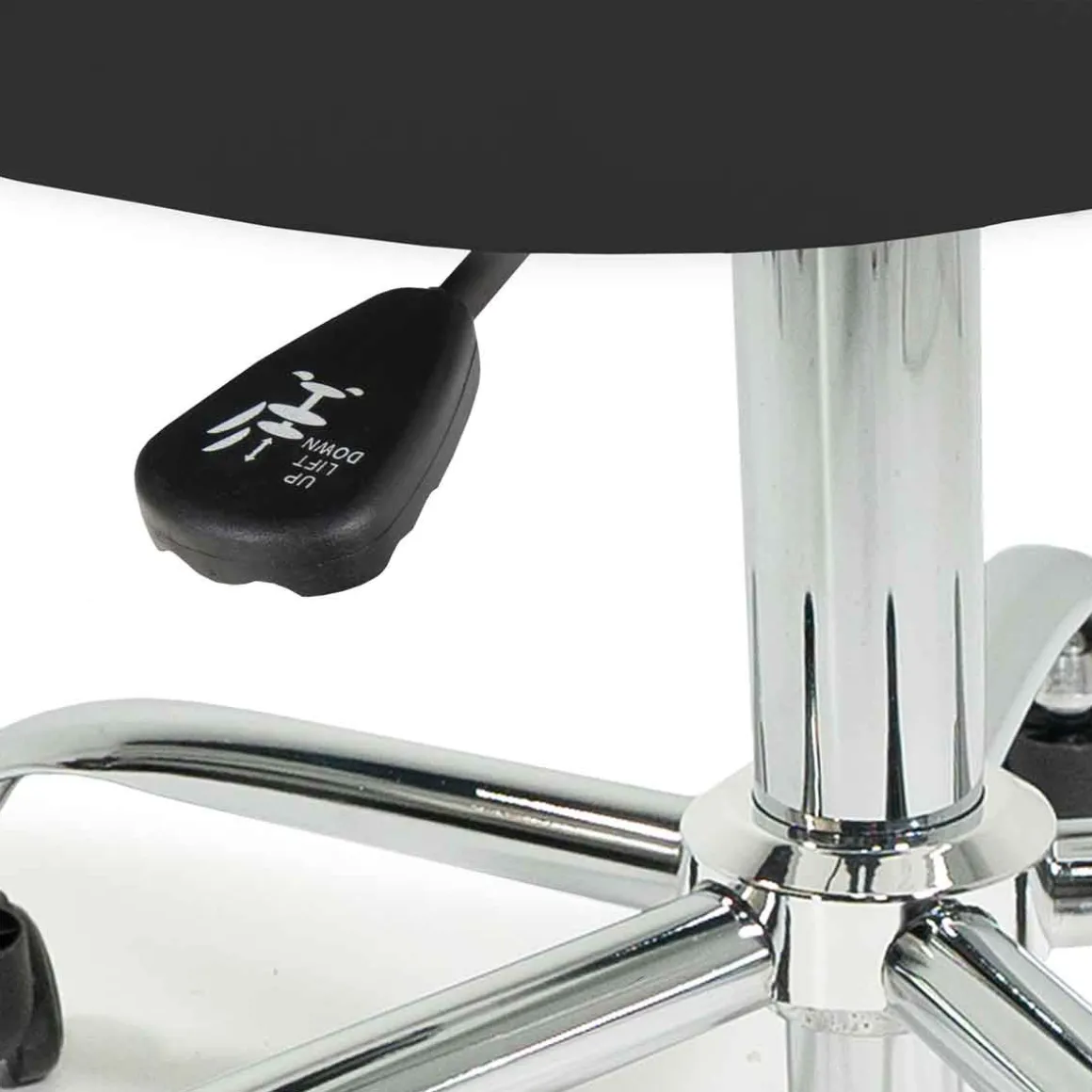 Earthlite Pneumatic Rolling Massage Stool With Back Support