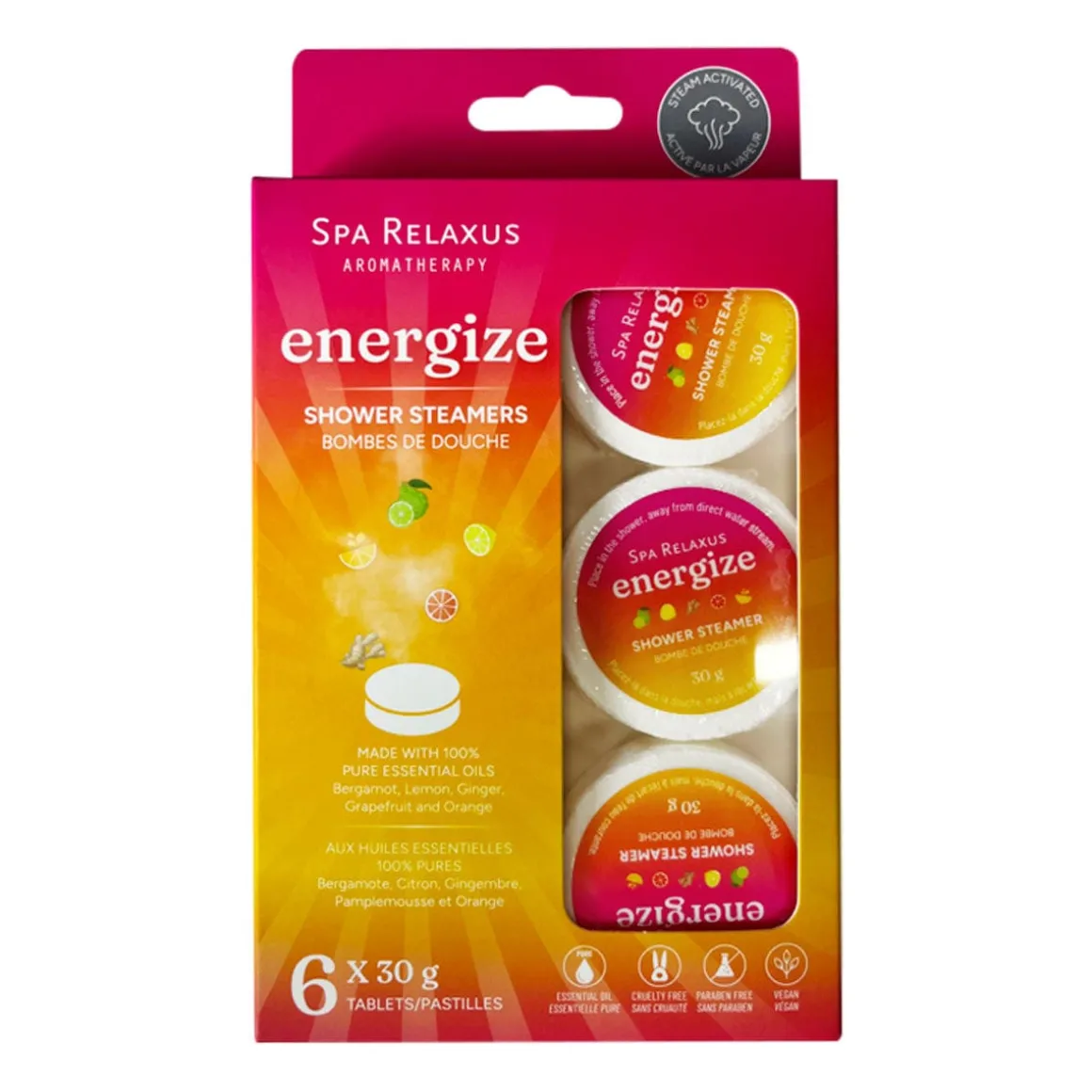 Energize Shower Steamers 6-Piece Set