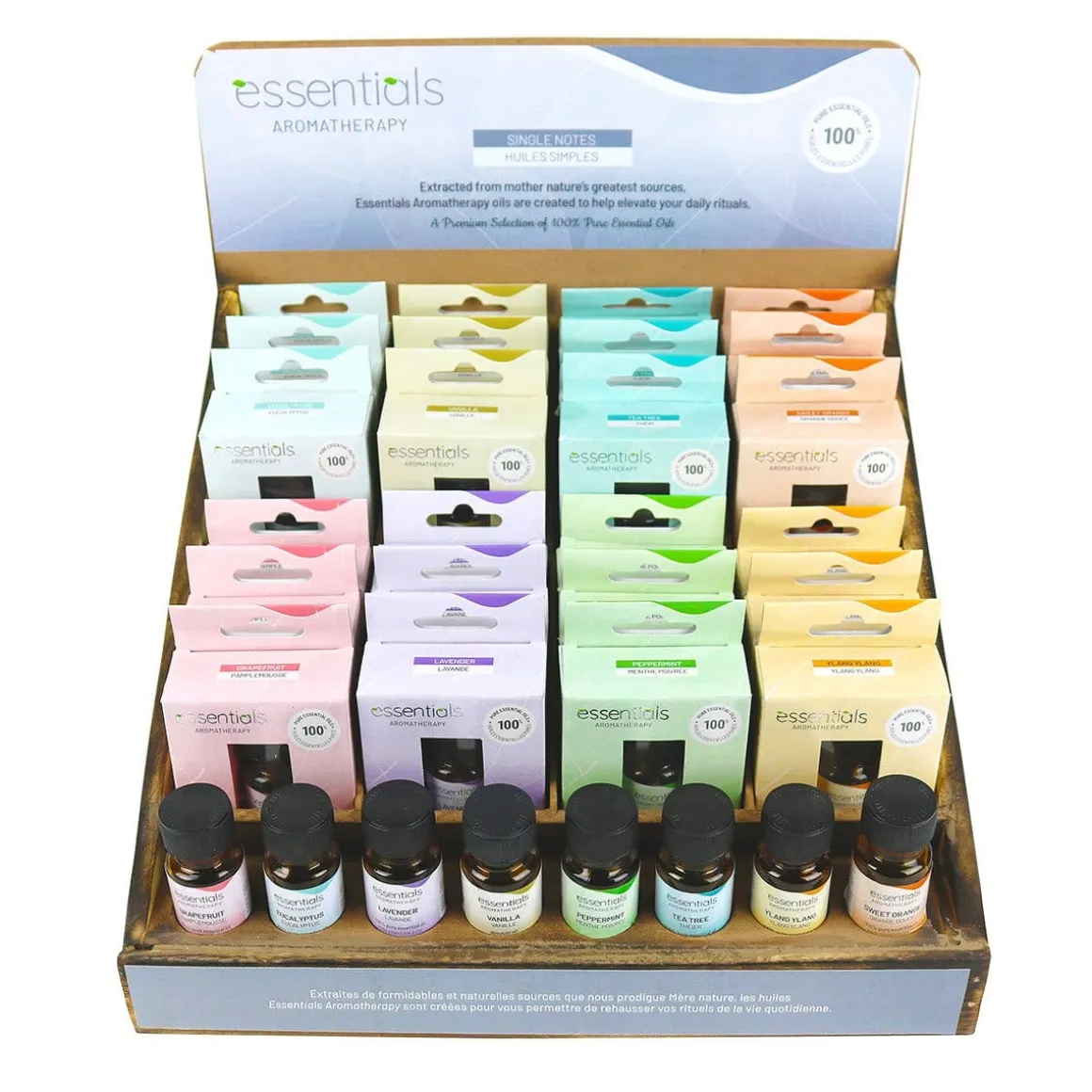 Essential Oils 10 ml Bottles Displayer of 24