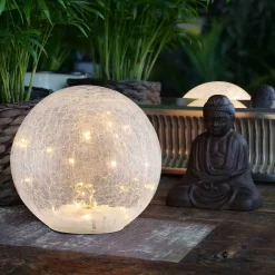 Faerie LED Crackle Glass Globe (15 cm & 20 cm)