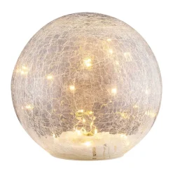 Faerie LED Crackle Glass Globe (15 cm & 20 cm)