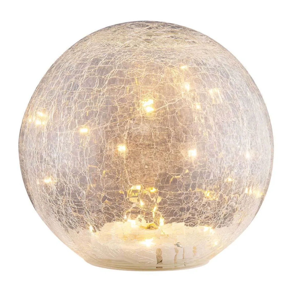 Faerie LED Crackle Glass Globe (15 cm & 20 cm)