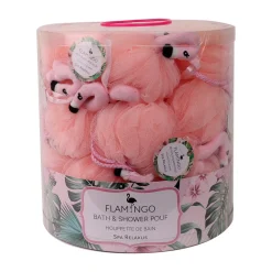 Flamingo Bath & Shower Pouf