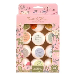 Fruits & Flowers Mini Bath Bombs 12-Piece Gift Set