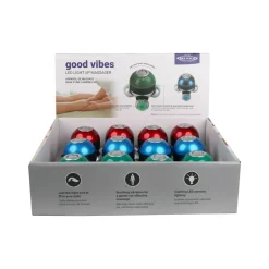 Good Vibes Led Light Up Handheld Massager Displayer of 12