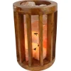 Himalayan Salt Lamp Wooden Cylinder Basket