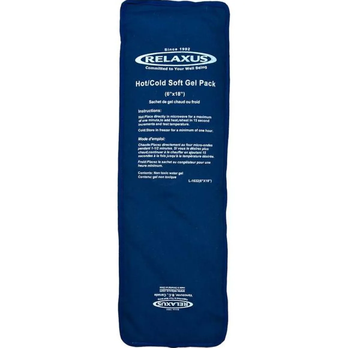 Hot & Cold Gel Pack 6" x 18" with Velcro Straps