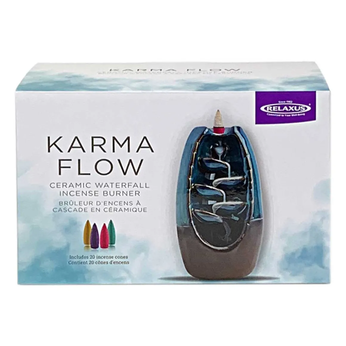 Karma Flow Ceramic Waterfall Incense Burner