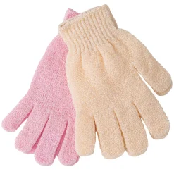 Moisturizing Exfoliating Nylon Bath Gloves (2-Pairs)