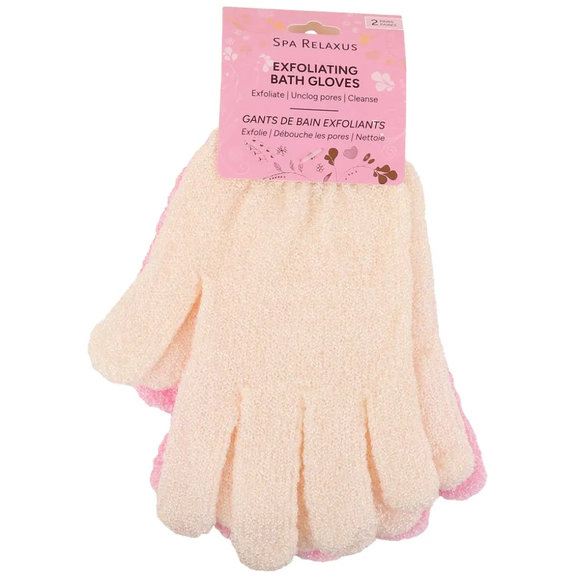 Moisturizing Exfoliating Nylon Bath Gloves (2-Pairs)