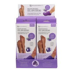 Moisturizing Gel Spa Socks Displayer of 12