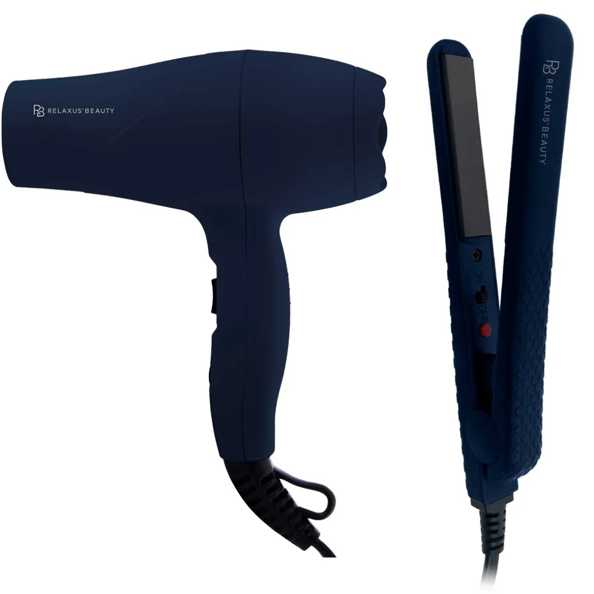 Oxford Blue Mini Blow Dryer & Hair Straightener
