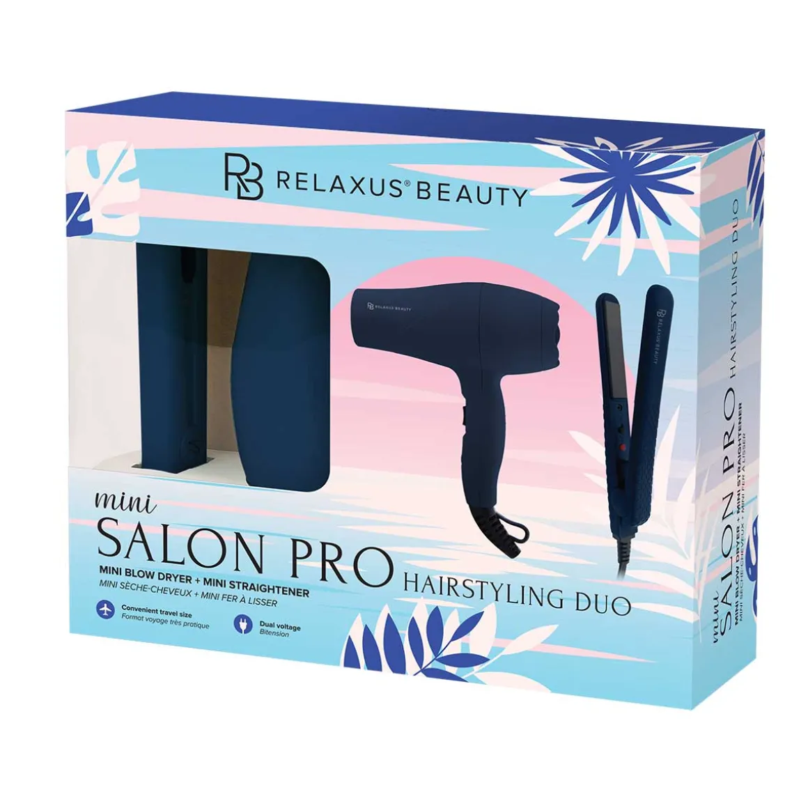 Oxford Blue Mini Blow Dryer & Hair Straightener