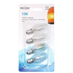 4-Pack Clear 15 W Light Bulbs