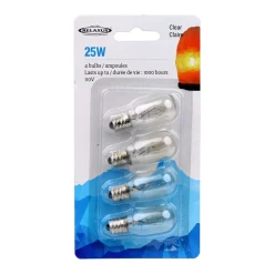 4-Pack Clear 25 W Light Bulbs