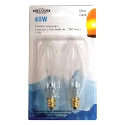 2-Pack Clear 40 W Light Bulbs