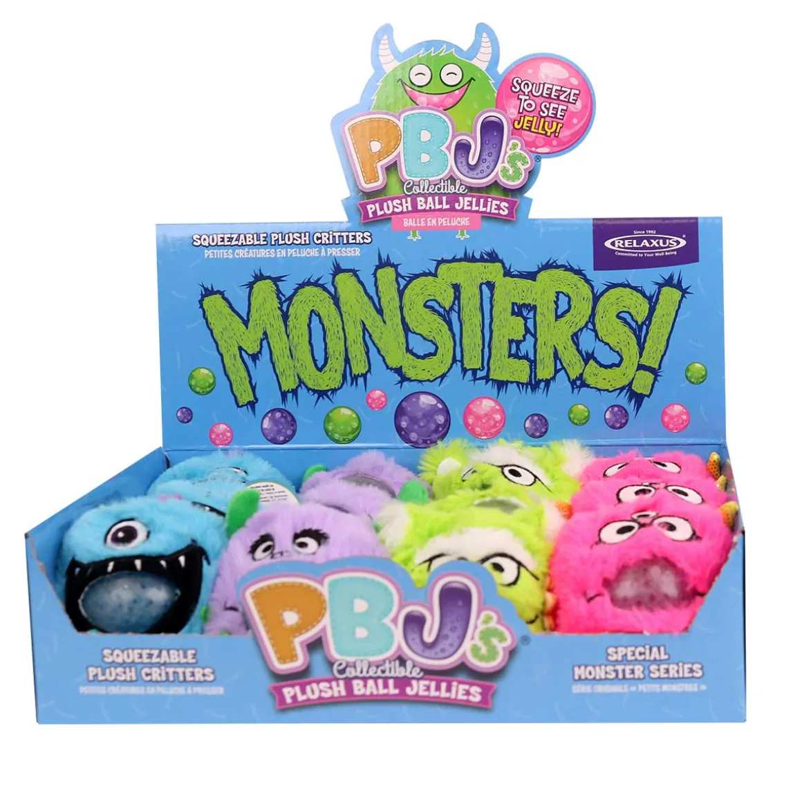 PBJ Collectible Plush Ball Jellies Displayer of 12